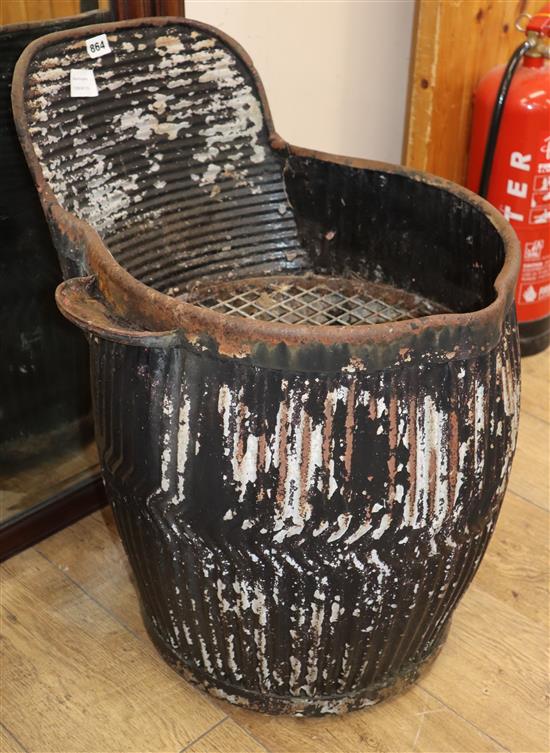 A metal brazier H.64cm